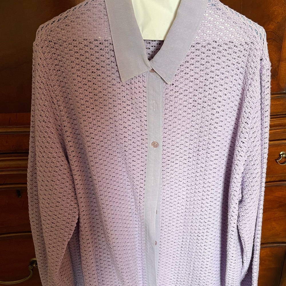 Draper’s & Damon’s button down crochet top 2X